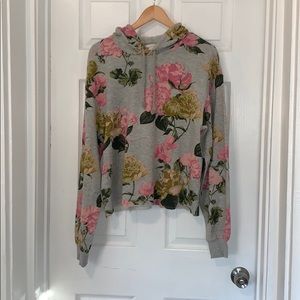H&M Soft Floral Hooded Sweatshirt